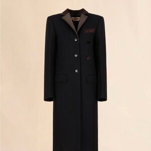 Marni Double Splittable Wool Felt Black Coat